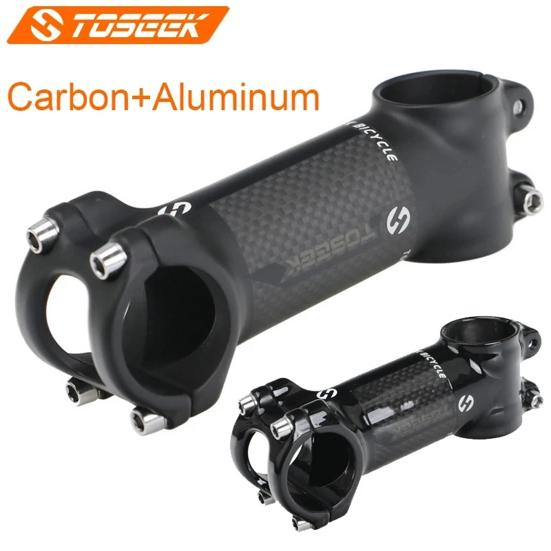 

Toseek Ultralight Bicycle Stem 6/10/17/25/35 Degree Carbon Alloy Bike Stem 60/70/80/90/100mm Road MTB Handlebar Stem Aluminum