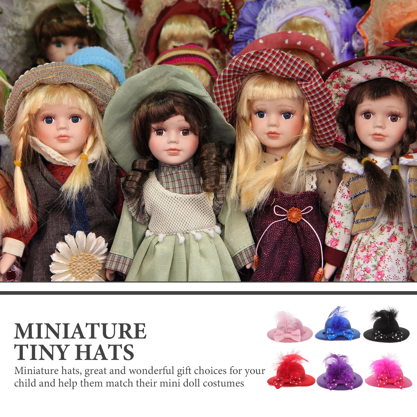 6 pièces Mini haut-de-forme pour l'artisanat fait à la main petits chapeaux bricolage thé fête habiller accessoires décoration Mini haut-de-forme petit chapeau