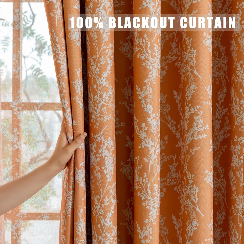 100% Blackout Printed Curtains 1 Panel with Grommet Top for Privacy and Sunlight Blockage Home Decor Curtains for Living Room view 6