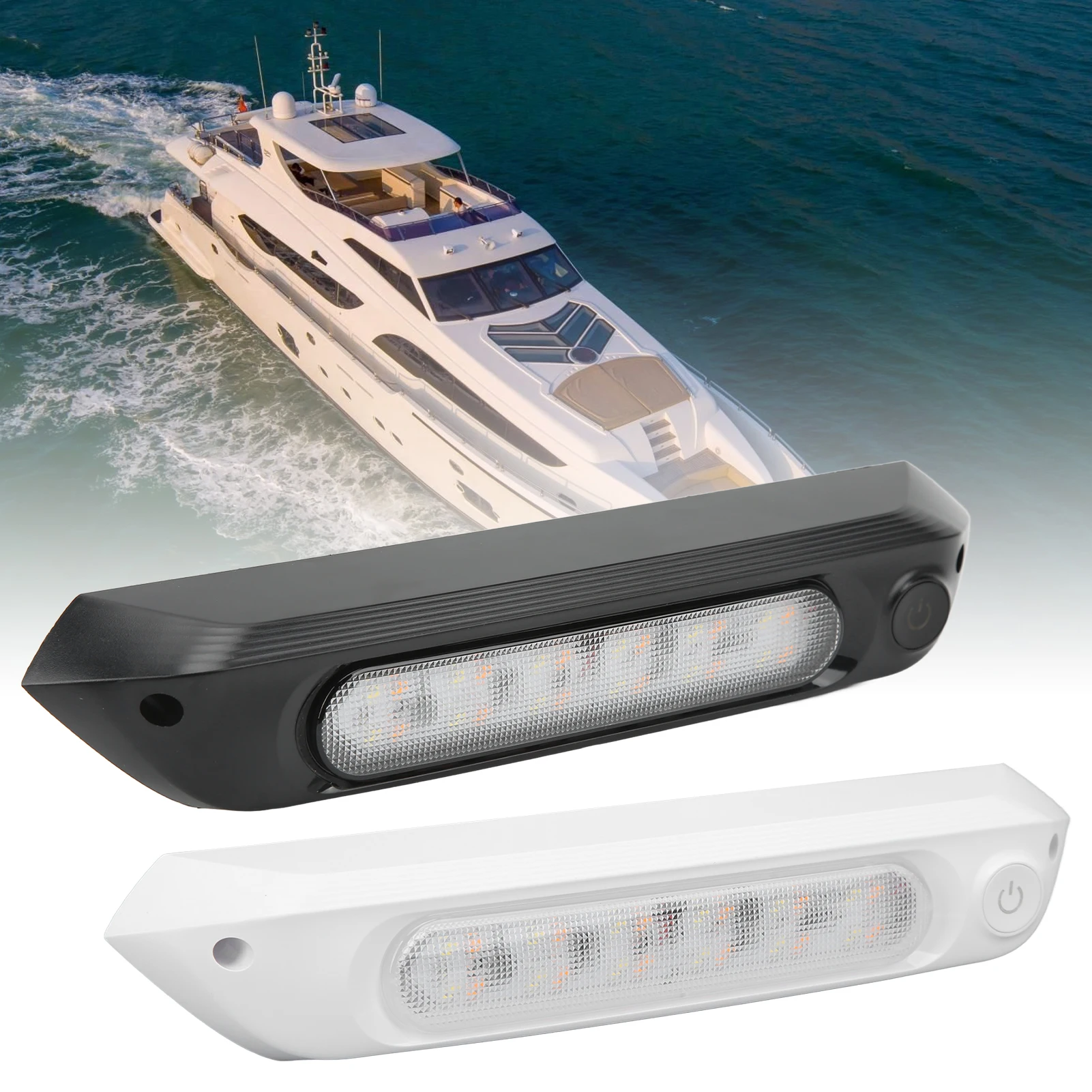 ثنائي اللون LED المظلة ضوء RV الشرفة ضوء 8 واط مقاوم للماء فائدة قطاع ضوء لليخوت RV مصباح ليد بار LED المظلة الخفيفة