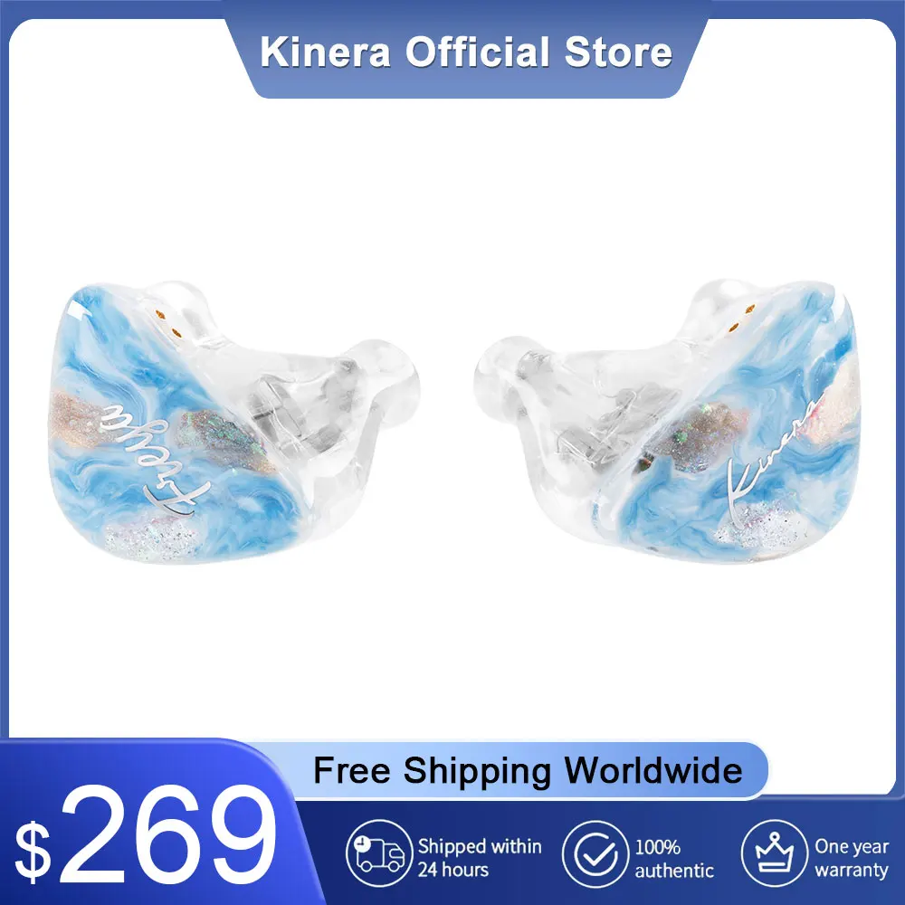 

Kinera Freya 2.0 Earphones 7mm DD+3 Knowles BA Hybrid Driver In Ear IEMs With 0.78mm 2pin Plug Detachable Cable HiFi Headphone