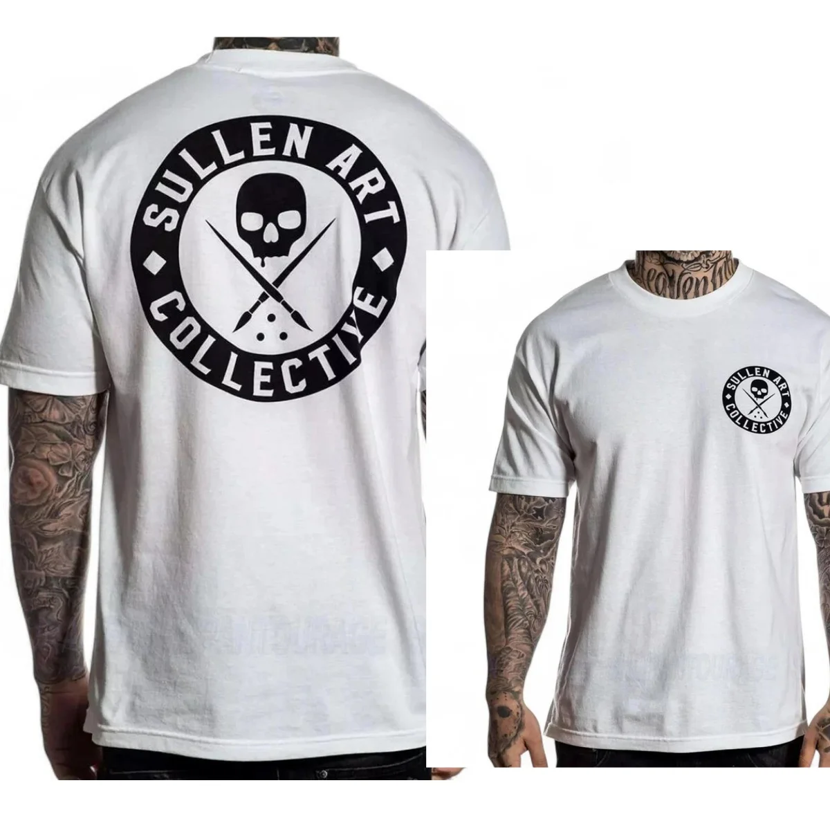 New Men's Sullen Art Collective Logo Art Driven White Tattoo T-Shirt High-end Luxury Unisex Style Both of Men and Women