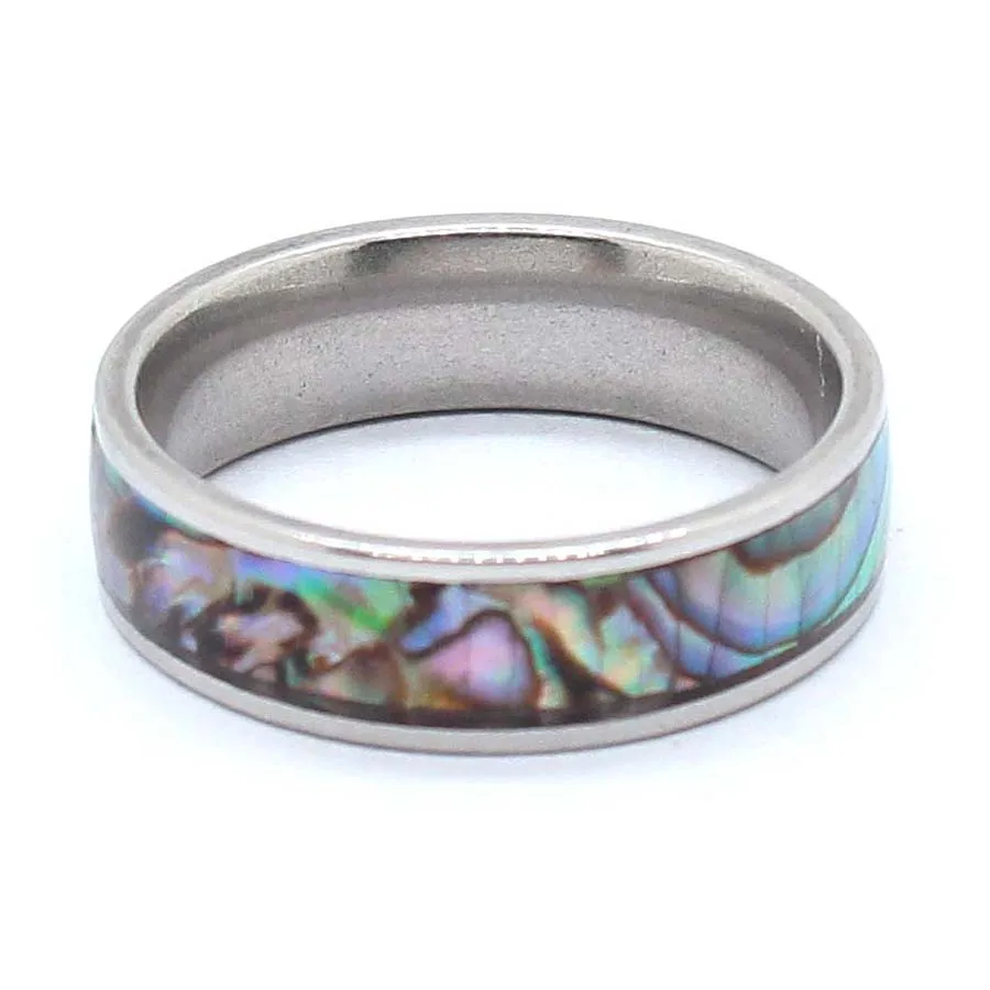 Charms Natural Abalone Shell Rings For Women Girls Steel Stainless Steel Finger Ring Wedding Jewelry Choice Men Gifts - view 3