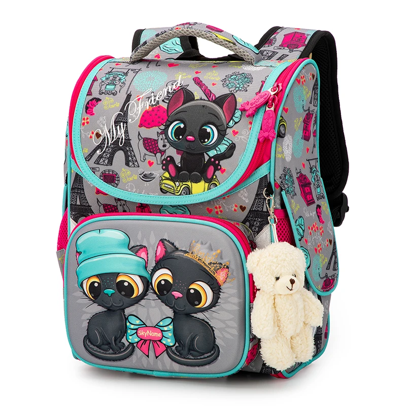 Sac à dos de dessin animé pour enfants, sac d\'école orthopédique pour garçons, cartable d\'école primaire réfléchissant, cartable mochila pour