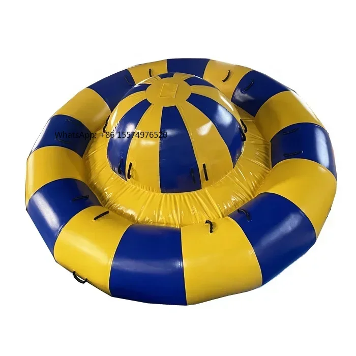 2026 Hot SellingCustomized towable river water toy raft with pump inflatable rolling donut cheap water disco boat
