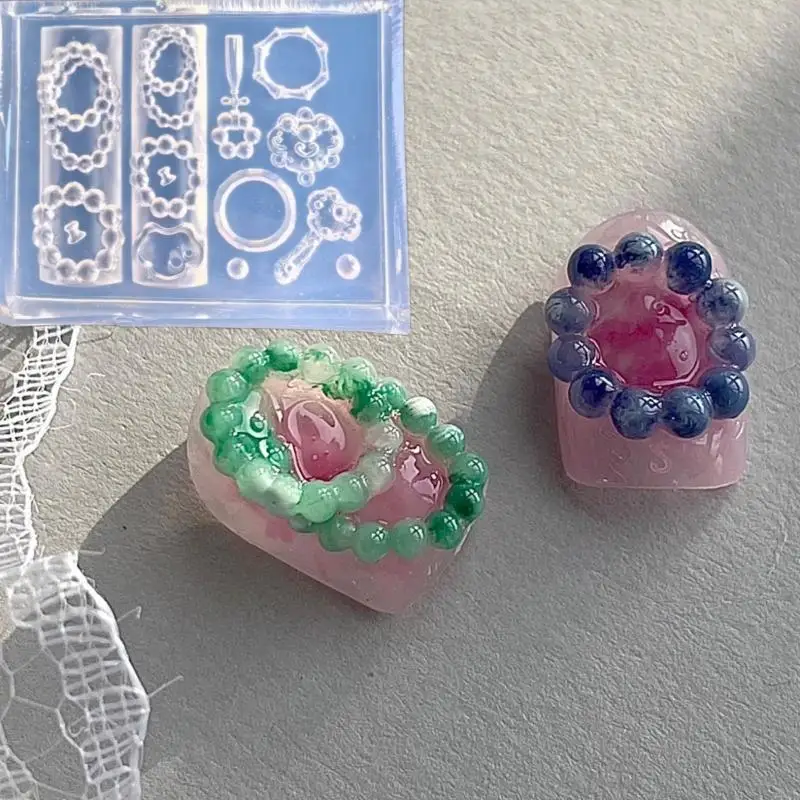 /Vly/Chinese Style Lion Dance Silicone Nail Mold Retro Egypt Nails Templates DIY Nail Art Decoration Manicure Design Tools 3D