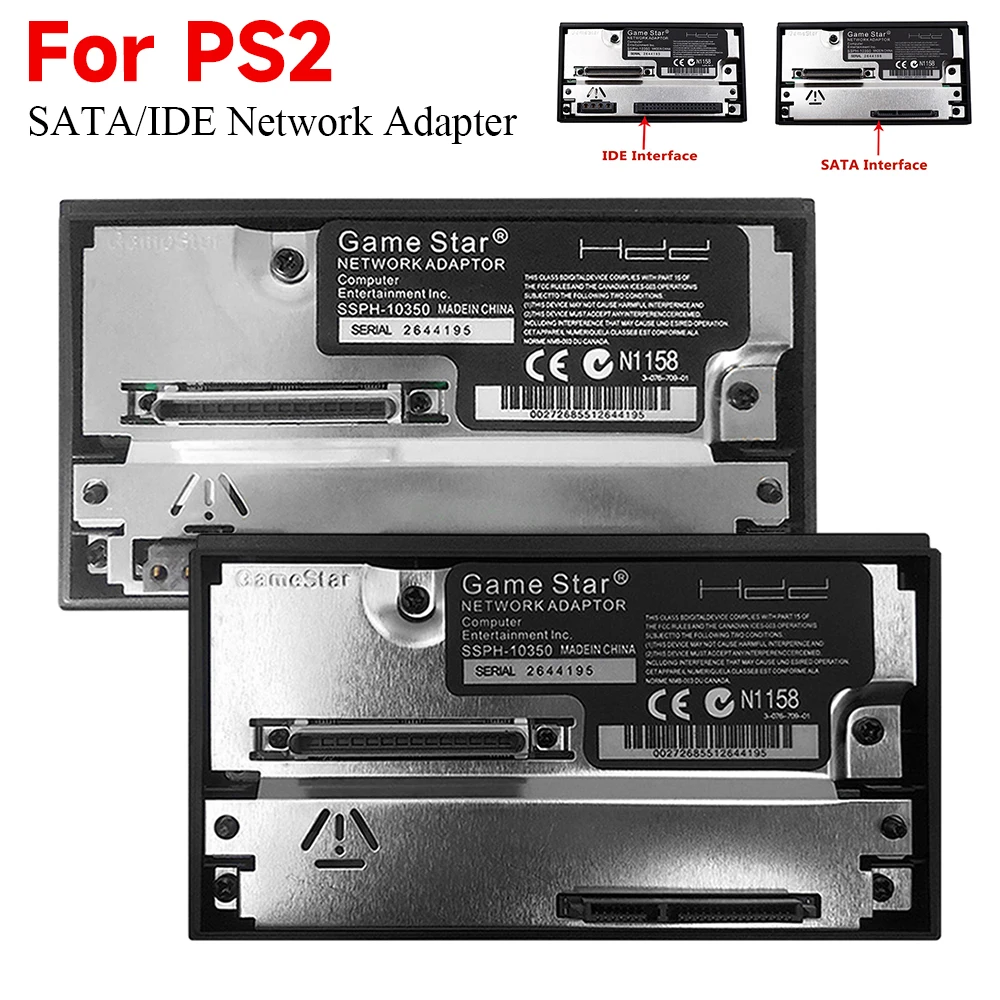 Adaptateur de carte réseau avec interface SATA pour PS2 Playstation 2 Fat Console SATA HDD Sata Socket avec carte mémoire McBoot V1.966 FMCB gratuite