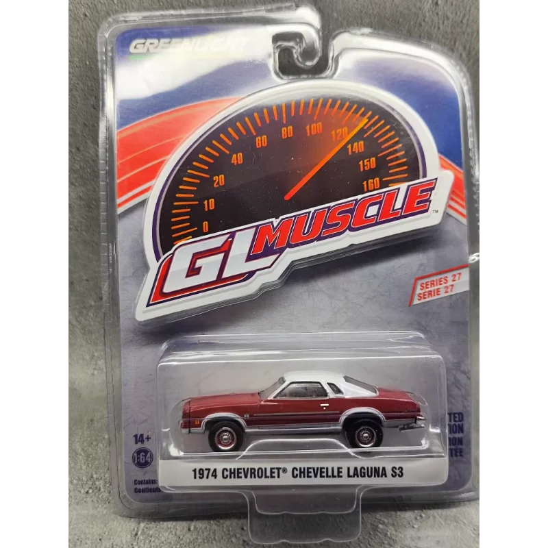 

Diecast GreenLight 1:64 Scale 1974 CHEVELLE LAGUNA S3 Alloy Car Model Collectible Toy Gift Souvenir Display Ornament