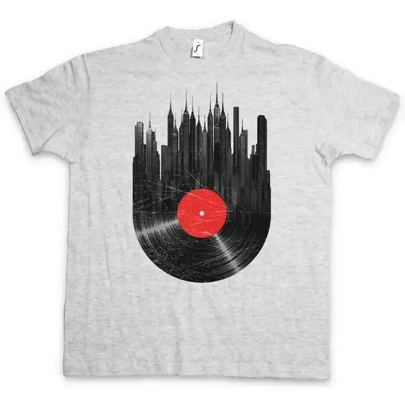 VINYL CITY T shirt Club Disco Retro Music turntable DJ MC Disc Mint