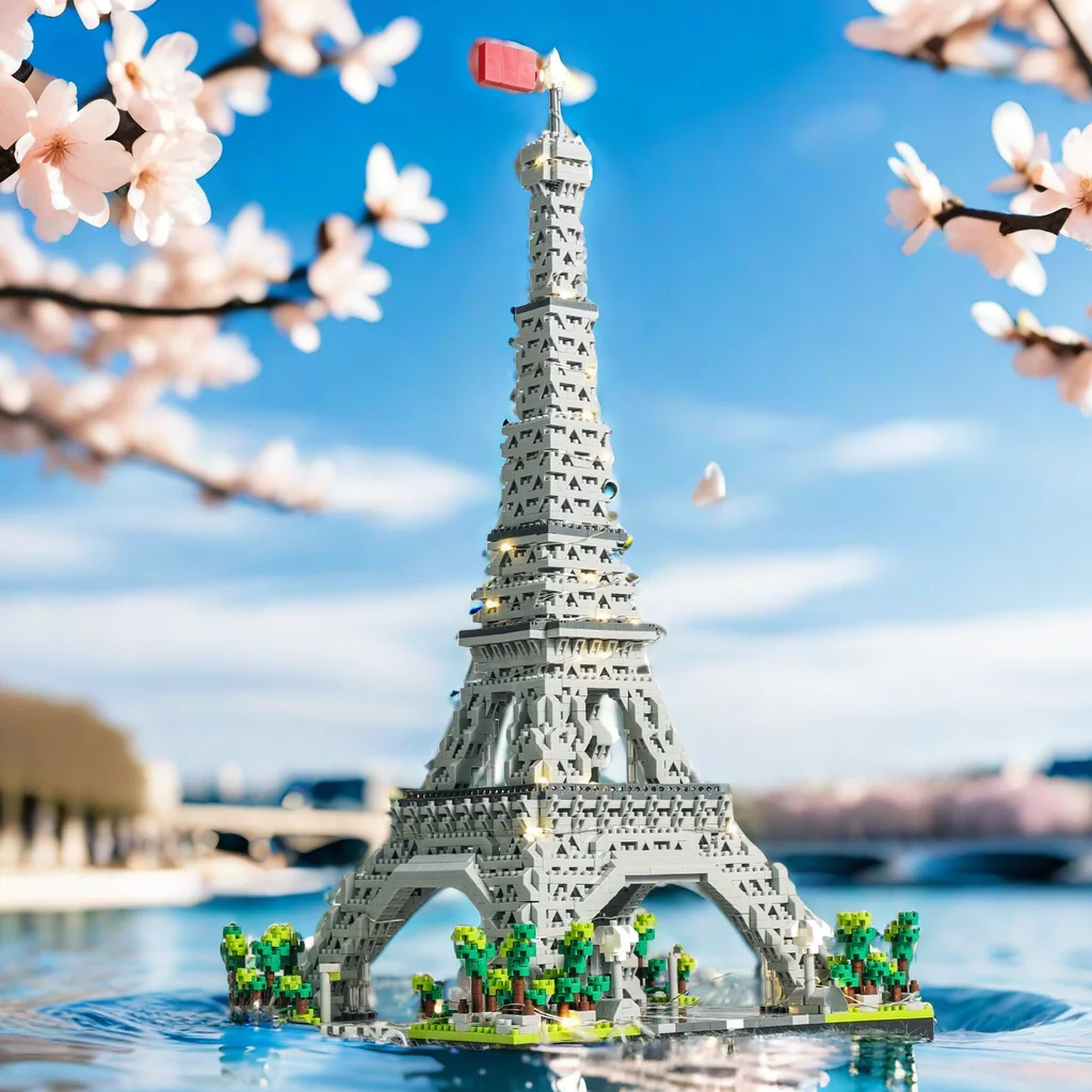 Paris Eiffel Tower Architecture Building Block Set Toys Exquisite Souvenir & Perfect Gift | Ideal for Challenging & Educational