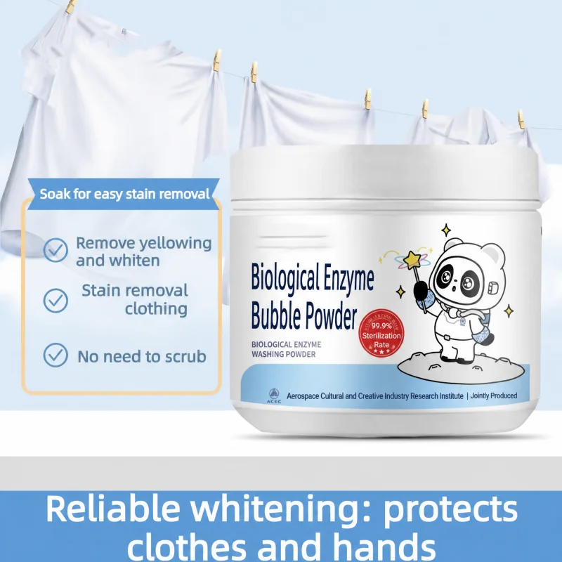 Biological Enzyme Bubble Powder for Cleaning, Washing, Bleaching, Yellowing, Stain Removal, Whitening, Clothing Bubble Powder
