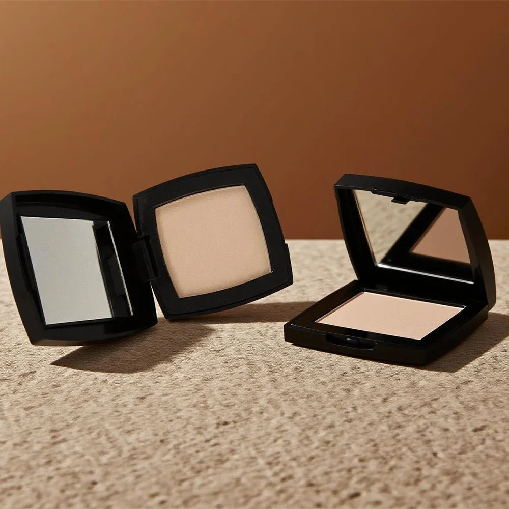 Langlebiges, mattes Fixierpuder, Ölkontrolle, Porenminimierung, makelloses Make-up, tragbares Gesichtspuder für eine glatte Haut