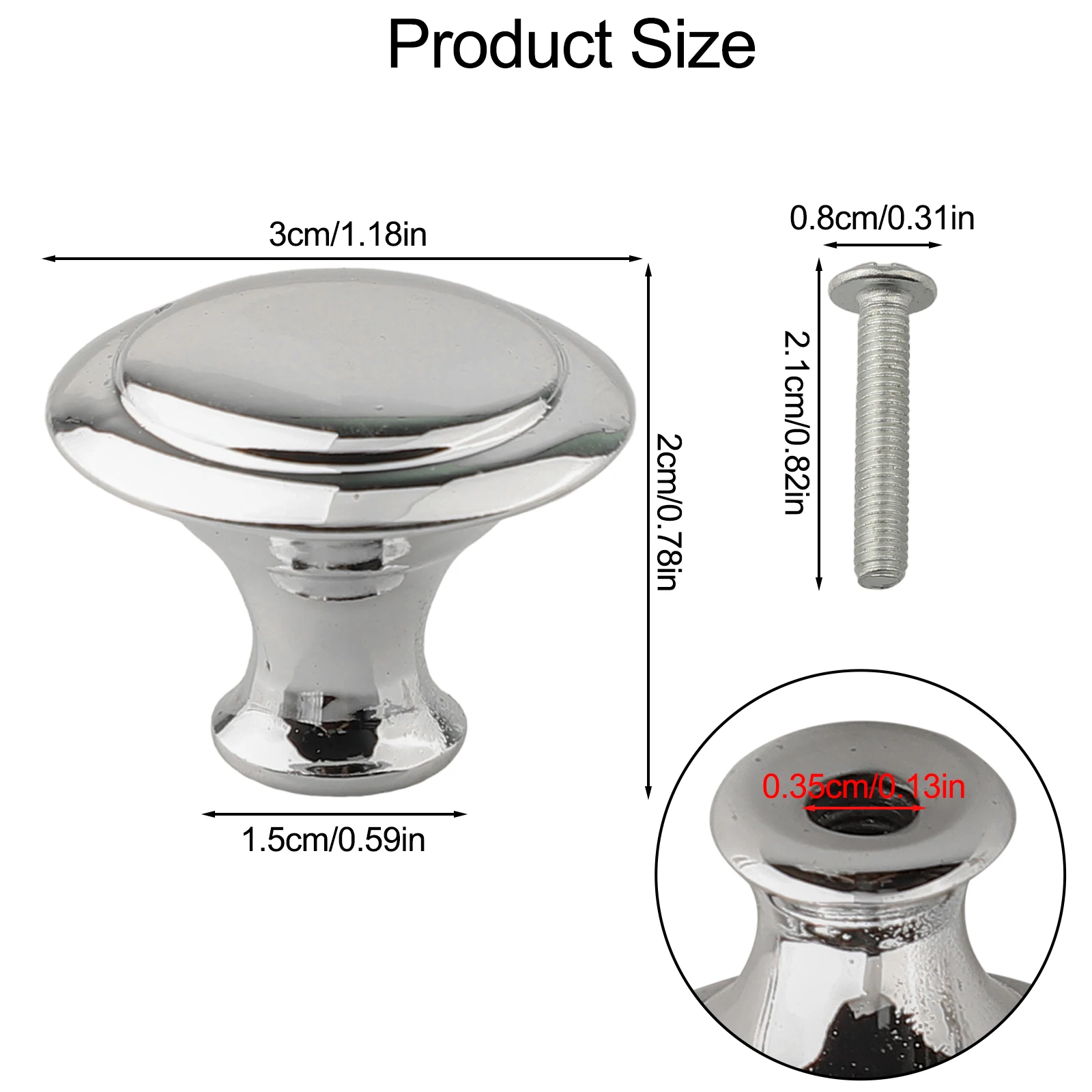 

30mm Knobs Cabinet Knobs Contemporary Design Elegant Design Modern Design Rust Resistant Scratch Resistant Beginner-friendly