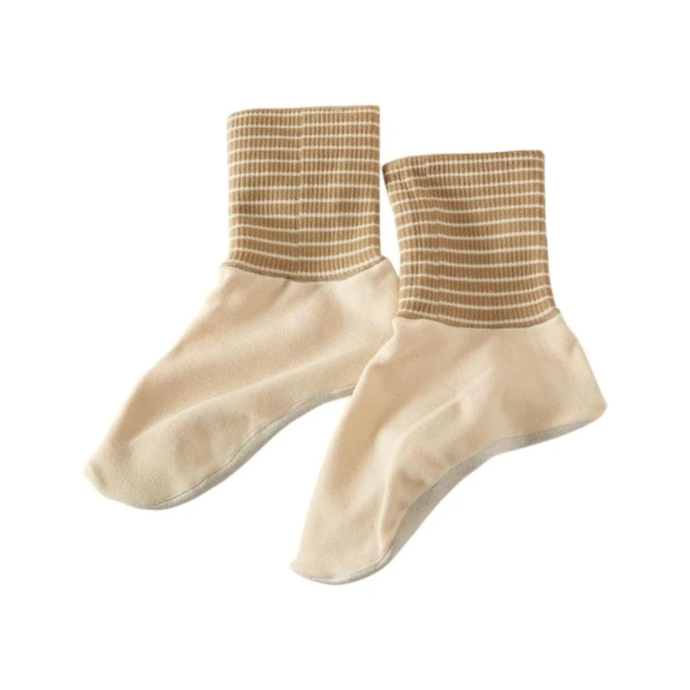 

Утолщенные теплые носки для сна, простые полоски, удобные дышащие носки, ветрозащитные толстые бархатные флисовые домашние носки-тапочки