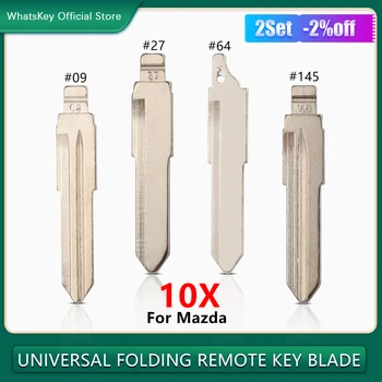 10Pcs โลหะ Uncut MAZ24ใบมีดพลิก KD900 VVDI Key Blade #09 27 64 145สำหรับ Mazda M2 M3 m5 M6 M8 Axela Atenza CX-5อัตโนมัติเปลี่ยน