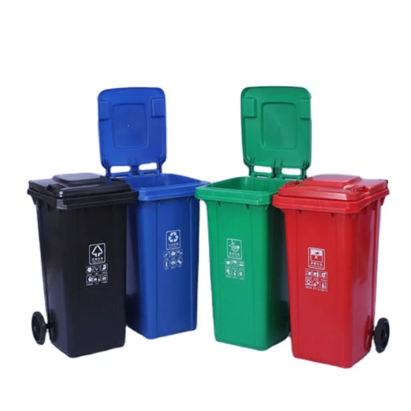 

High Quality Garden Trash Can 120 Liter Rectangle Plastic Wheelie Bin