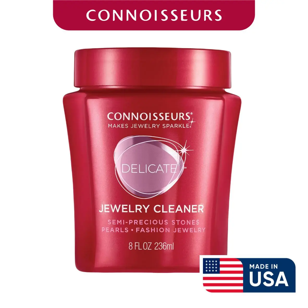 Connoisseurs Delicate Jewellery Cleaner for Plated Jewellery Semi-Precious Delicate Stones Pearls Opals Turquoise Coral Onyx