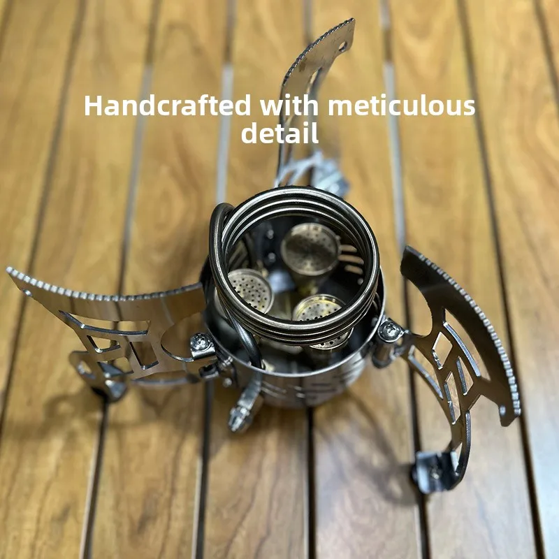 Alcohol stove, windproof boiling water tea camping DIY stove, pressurized outdoor split type handmade portable, durable