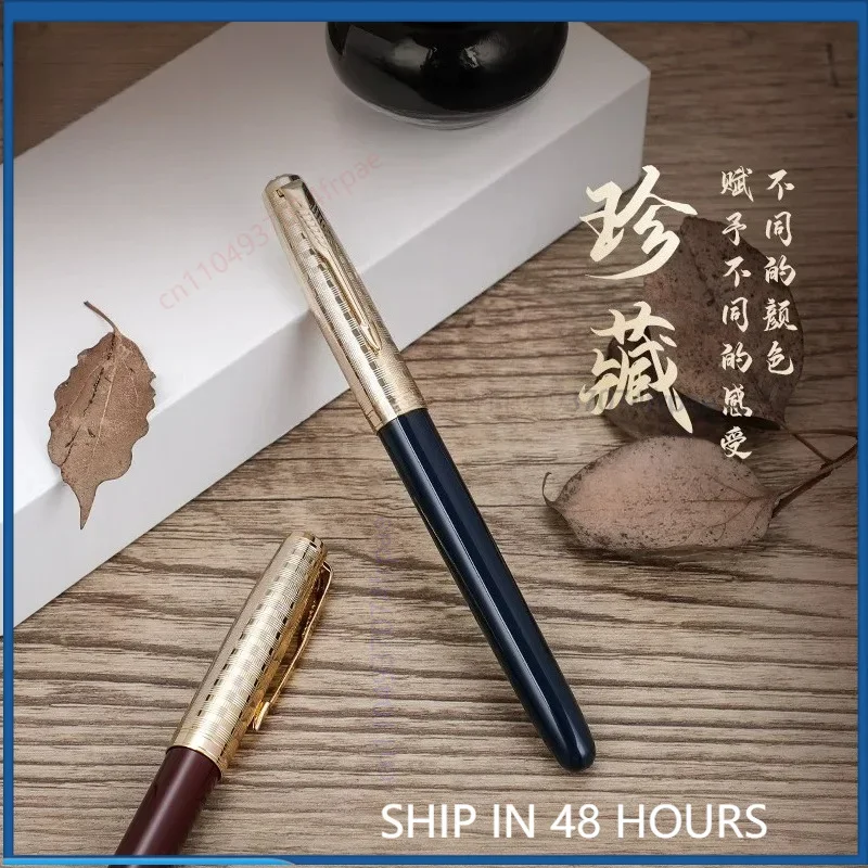 For Jinhao 86 Vintage Resin Fountain Pen Metal Grid Hidden Nib Screw Cap Replaceable Ink Cartridge For Calligraphy Practice