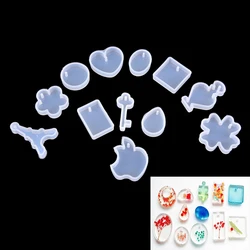 12Pcs/set Heart-shaped Mold Oval Expoxy Resin Mold Jewelry Mold For Making Jewelry Pendant Pendant Tools