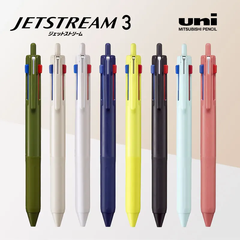 Imagem -02 - Caneta Esferográfica Uni Colored Canetas Multi Baixa Viscosidade Tinta de Óleo Ultra Suave Antiderrapante Papelaria Comfort Jetstream 05 mm 07 mm em 1