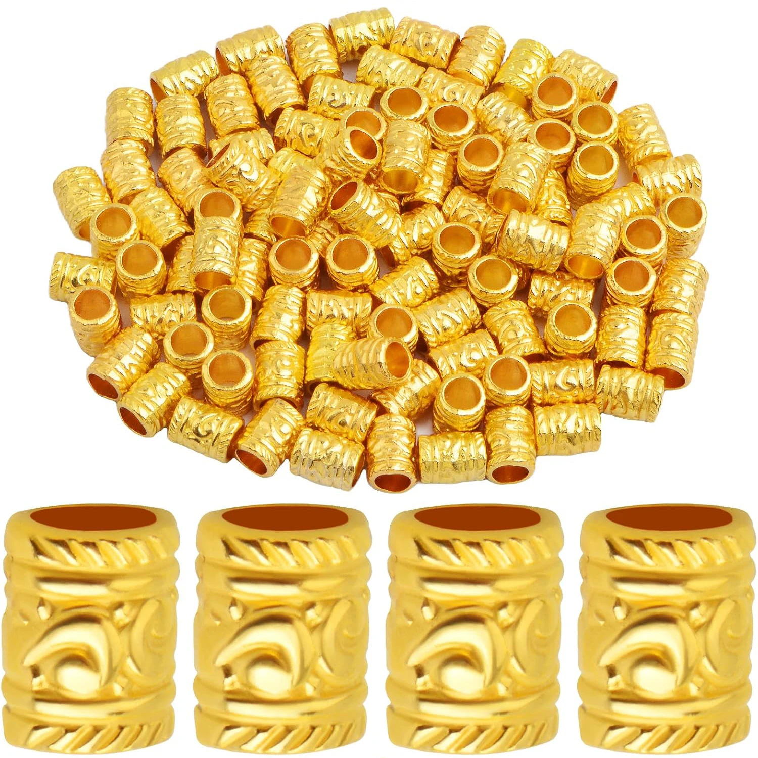 

100 шт. крупногабаритных трубчатых бусин-разделителей из сплава, металлические бусины-колонны, рассыпные бусины для рукоделия, изготовления браслетов и украшений своими руками