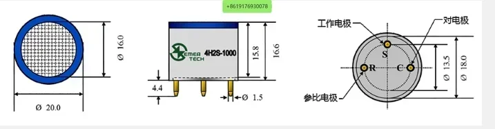 4H2S-1000 EMEA TECH Schwefelwasserstoff-Gassensor