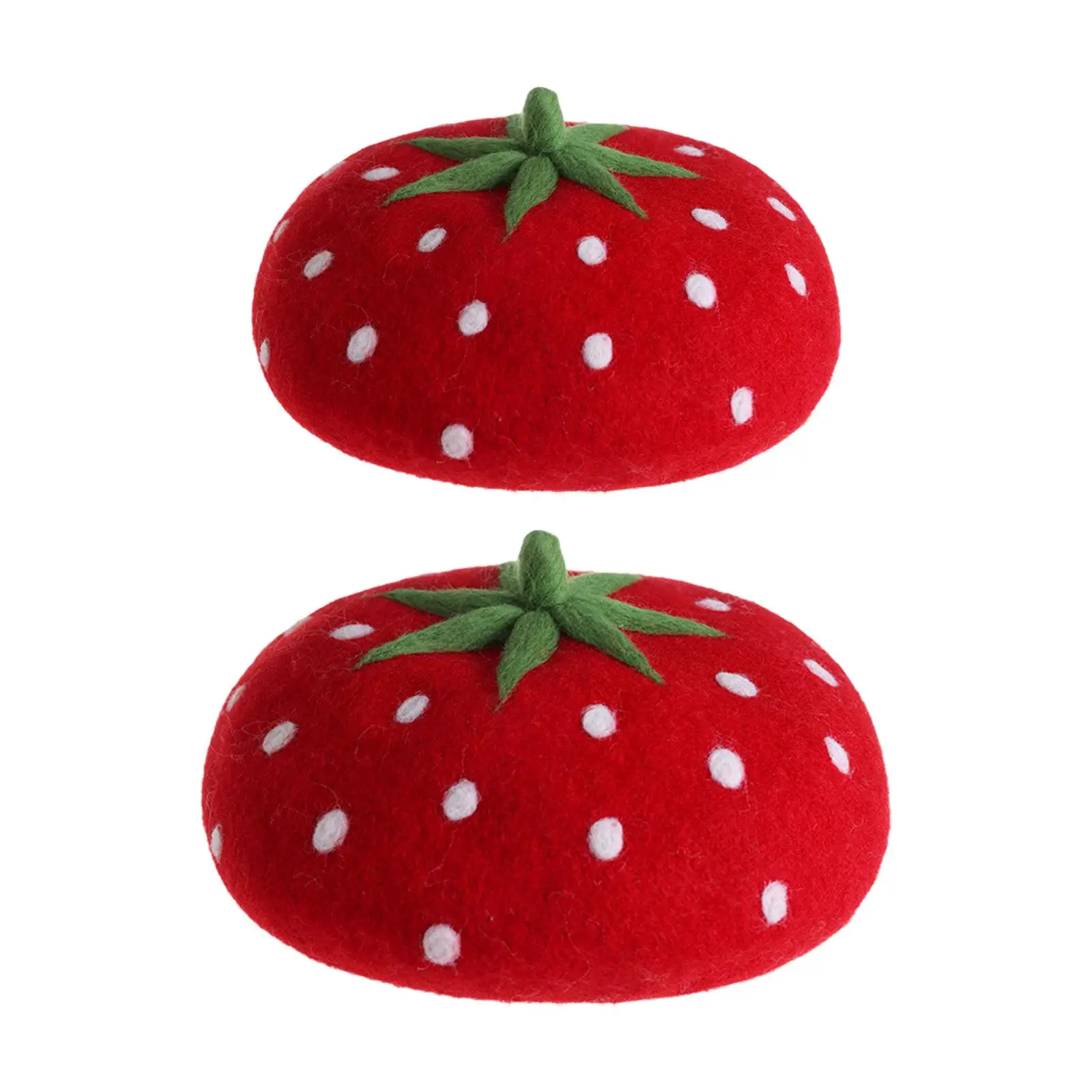 Strawberry Beret Hat Fashionable Winter Costume Accessories Elegant Painter Hat French Beret Cap Cabbie Flat Cap Wool Beret Hat