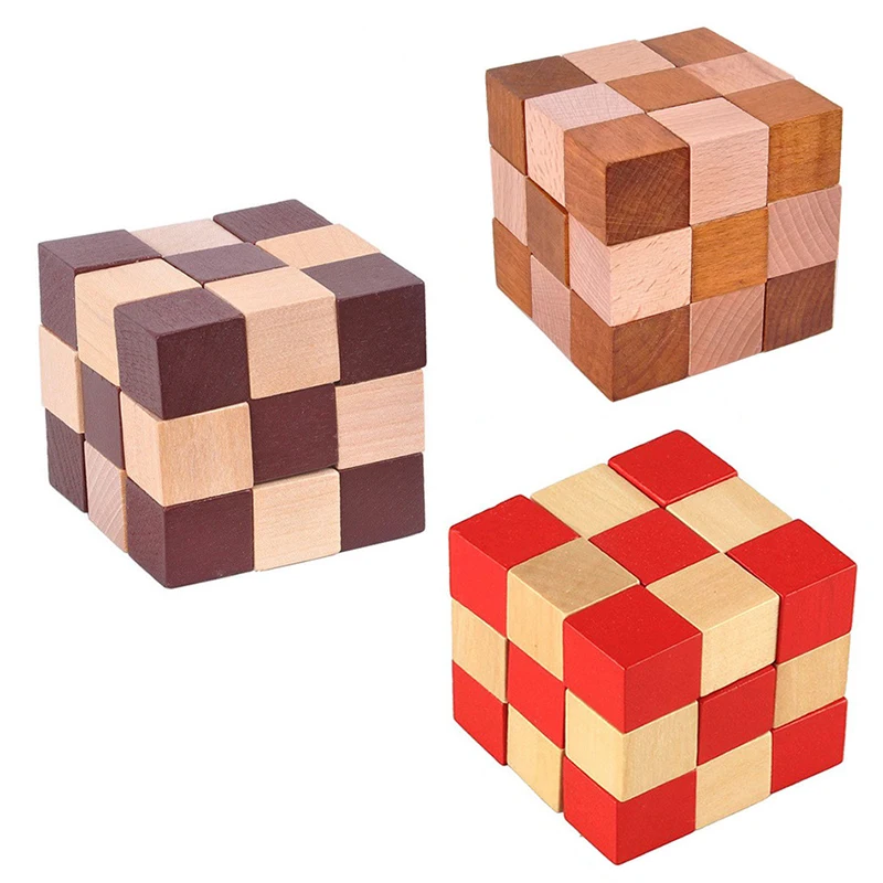 

Wooden Kongming Lock Luban Lock 3D Bucket Shaped Puzzles Brain Teaser Puzzle Office Decompression Puzzle For Adult Kids