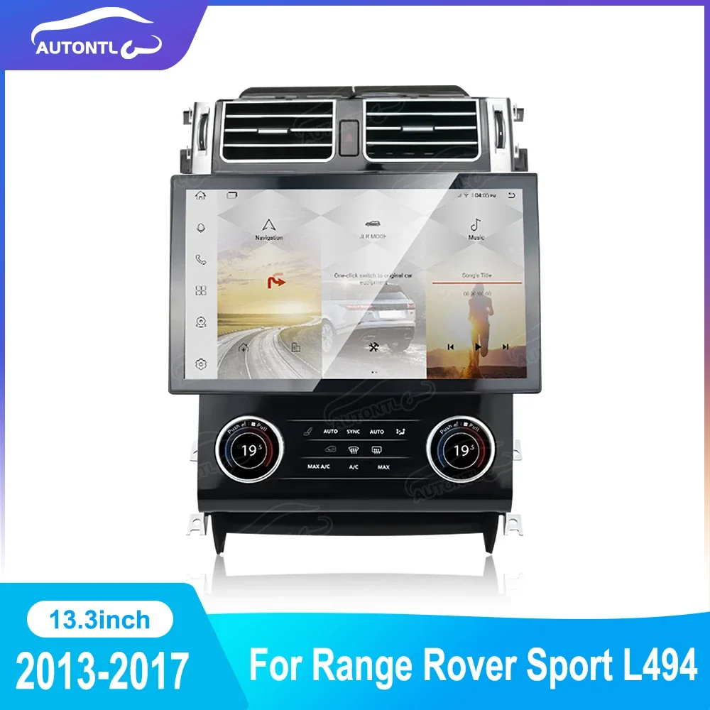 

13,3-дюймовый автомобильный радиоприемник для Land Rover Range Sport 2013-2017, Android 13, CarPlay, GPS-навигация, мультимедийный проигрыватель, головное устройство