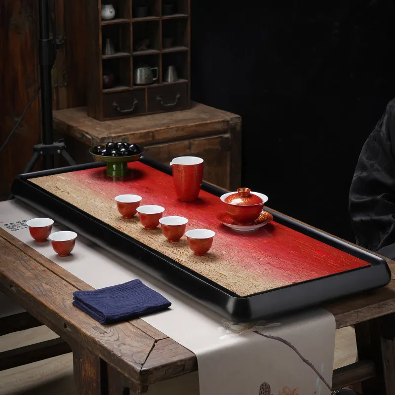 

Wood Plates For Food Cafeteria Tea Tray Wooden Rectangle Living Room Tea Tray Coasters Valet Bandeja Madera Home Products