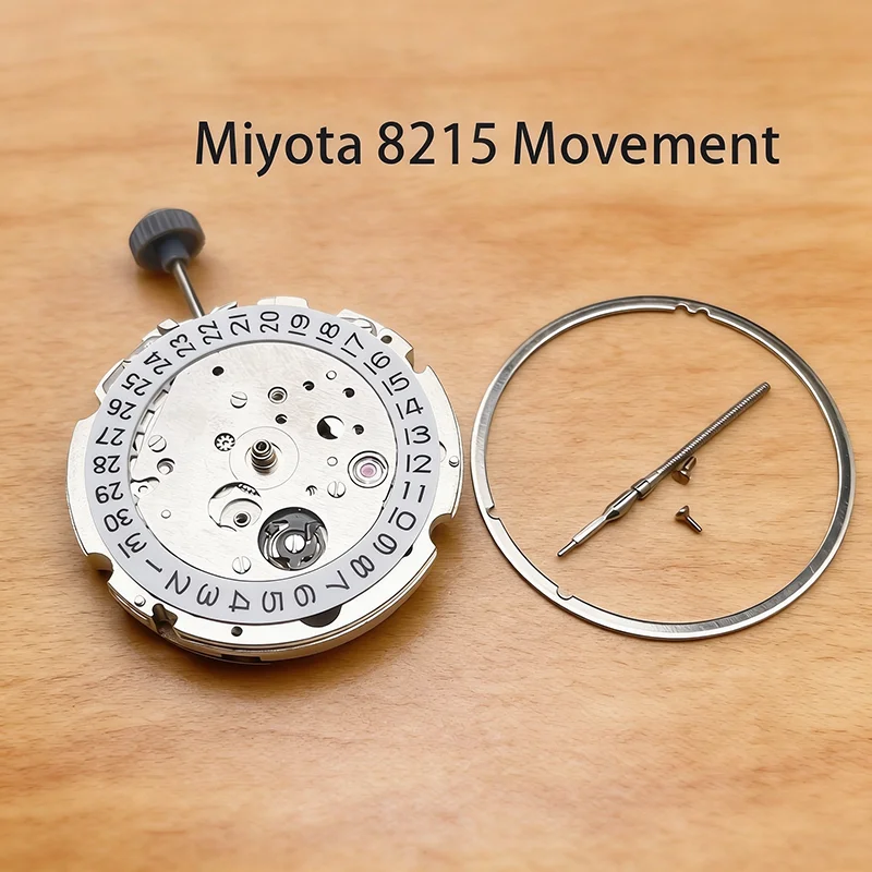 Miyota 8215 Automatic Movement 21 Jewels Date White Disc Stem Included Replacement Mechanism No Hacking Seconds Japan 8215 Made