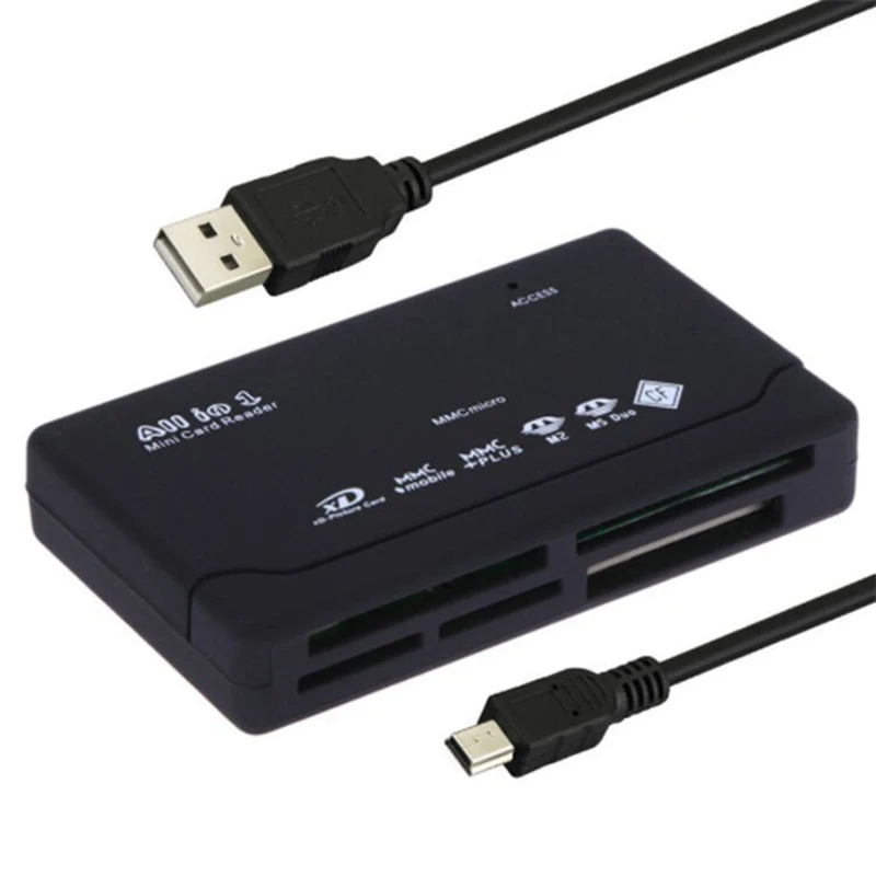 オールインワンのSDカードリーダー、USB 2.0、アダプター、TDf、cf、sd、mini sd、sdhc、mmc、ms、xdをサポート