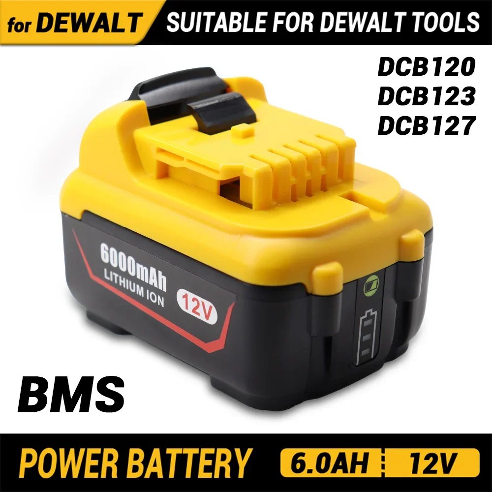 ALEAIVY для Dewalt 6,0 Ач Сменные литий-ионные аккумуляторы DCB120 12 В 3 Ач DCB123 DCB125 DCB124 DCB122 DCD710 Аккумулятор для электроинструментов