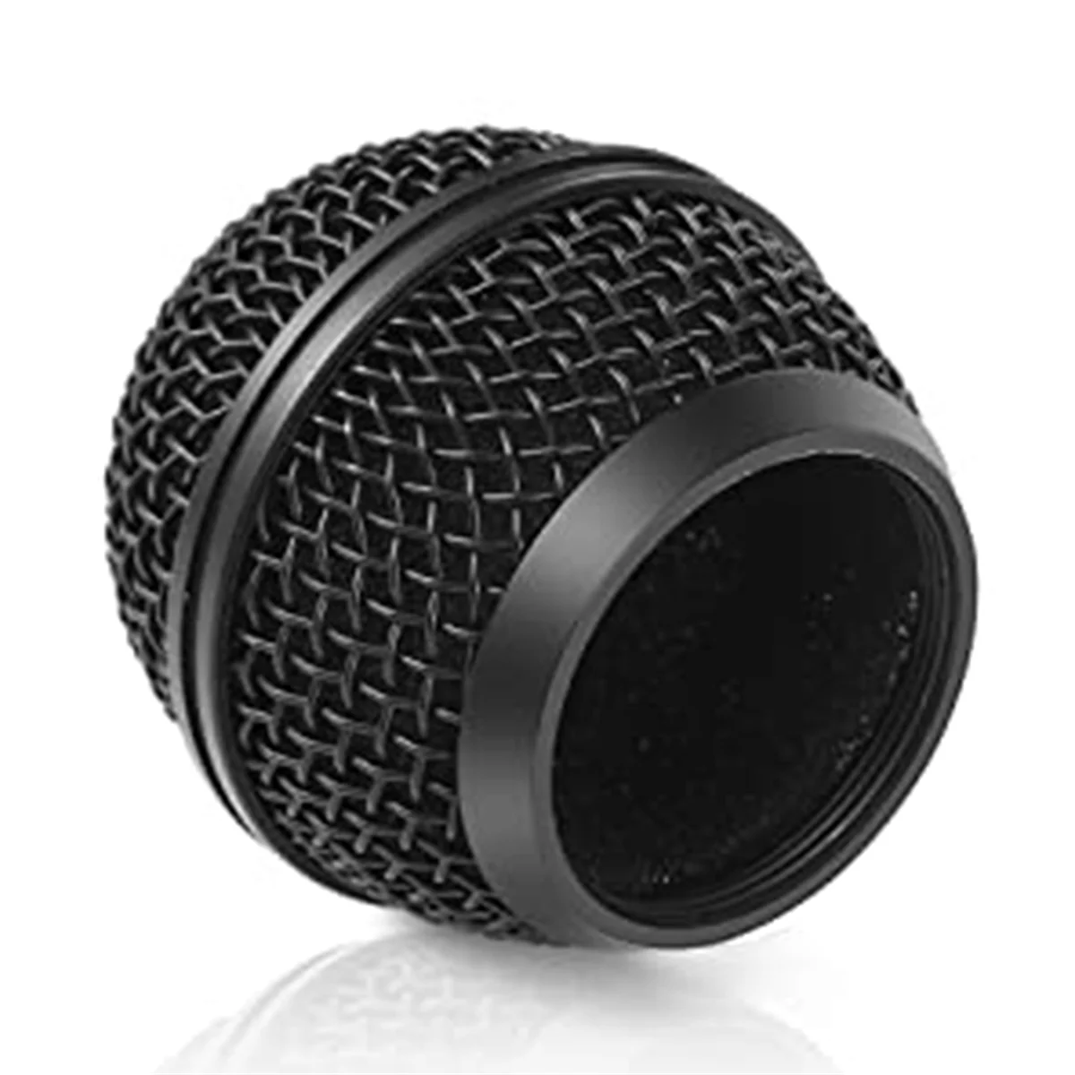 Griglia per microfono wireless Accessori per microfono Testa per griglia per microfono in metallo per Shure SM58, SM58S, SM58LC e altro Nero