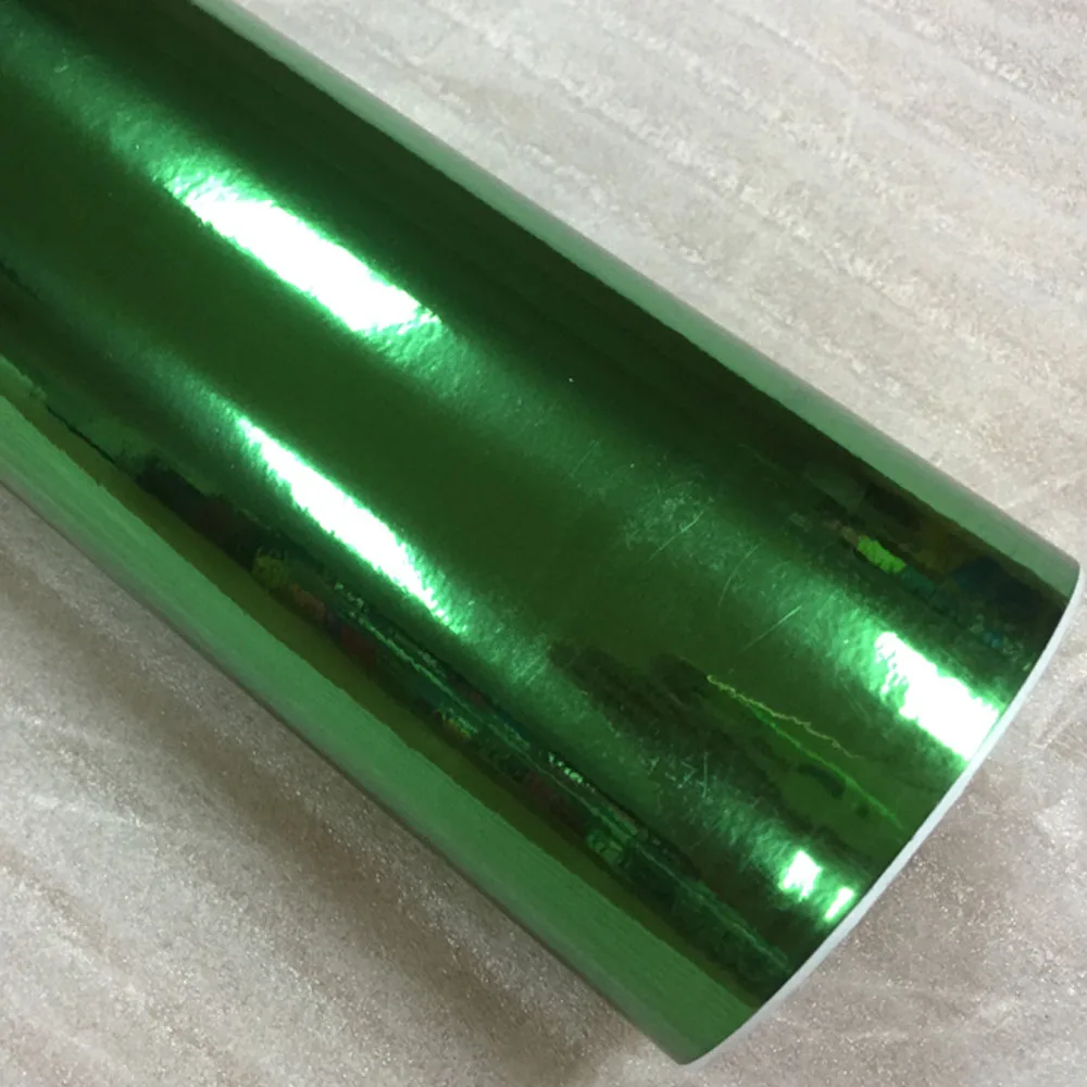 

10/20/30/40/50/60CMX152CM/LOT Green Chrome Mirror Vinyl Car wrapping Sticker Metal Chrome mirror car protection film free ship