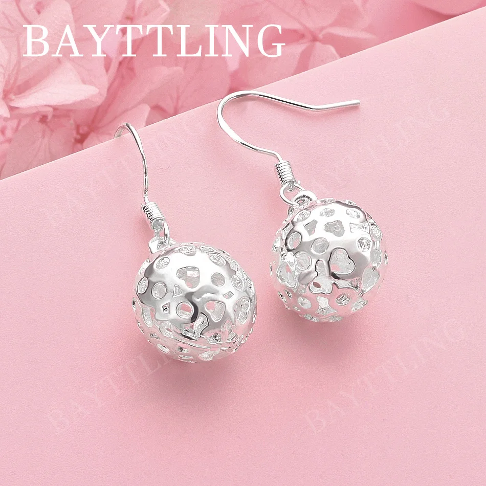 

Изысканные полые серьги-подвески из стерлингового серебра 925 пробы, женские модные аксессуары, свадебный подарок, ювелирные изделия