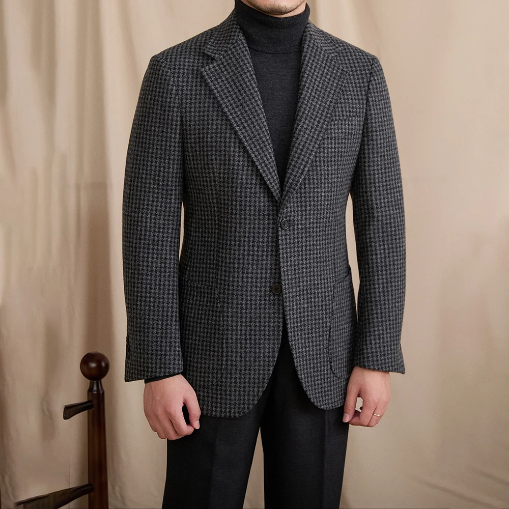 

Elegant Men's Suits 2 Piece Jacket Pants Full Sets High Quality Single Breasted Notch Lapel Slim Fit Male Clothing Costume