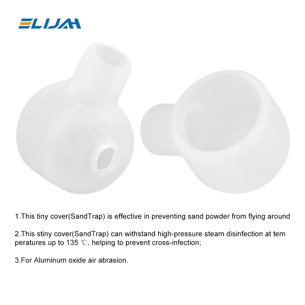 134℃ Autoclave Dental Tiny Cover for Aluminum Oxide Air Abrasion Micro Blaster Denspay Sandblaster Powder Dust Proof Cap