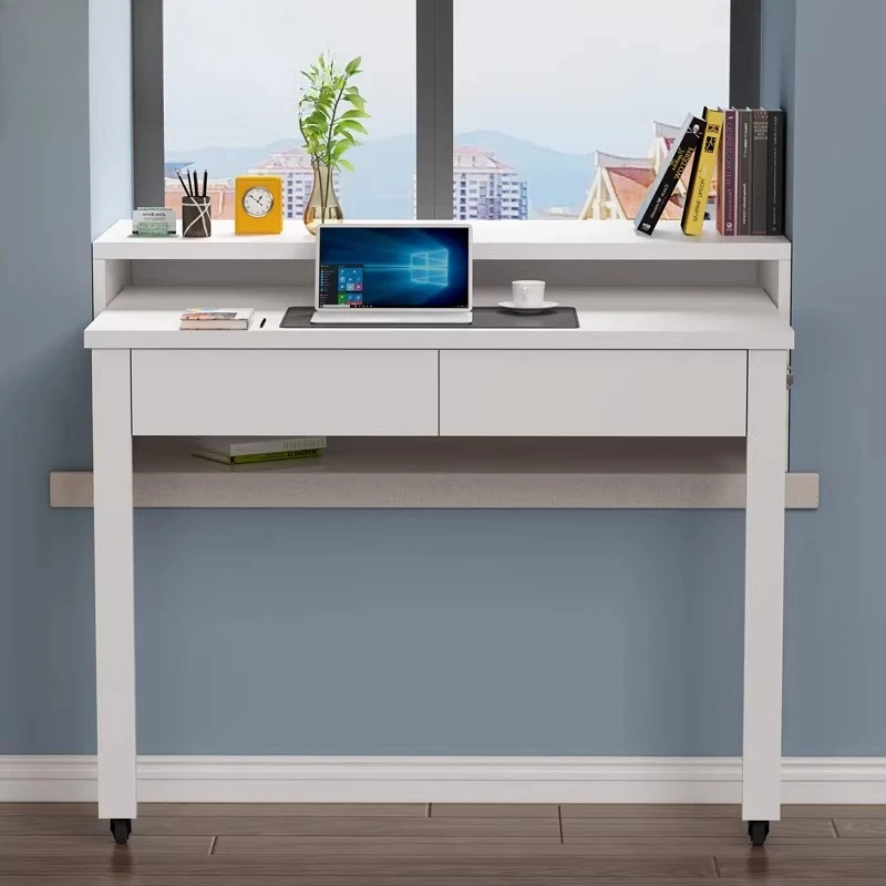 Household bay window retractable desk, window sill transformation artifact, pull-out  extended computer desk
