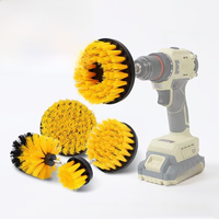 Durable 3/5/7Pcs Multi-Purpose Drill Brush Attachment Set Plastic Round Extension Pole Cleaning Brush Tool Kit Nylon Brushes