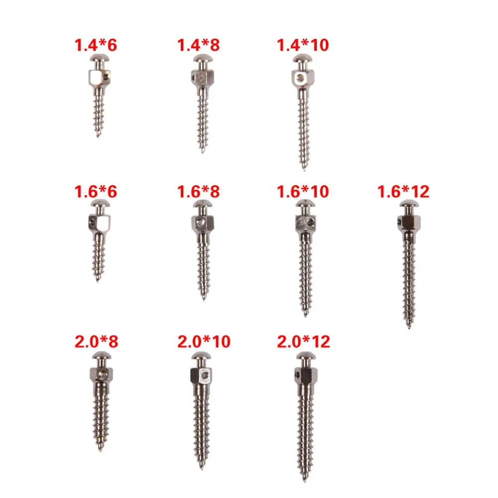 5Pcs Dental Anchor Nail Micro Implants Mini Screw Self-taping Dentistry Orthodontics Materials Titanium Ortho Φ1.4mm-2.0mm Tools