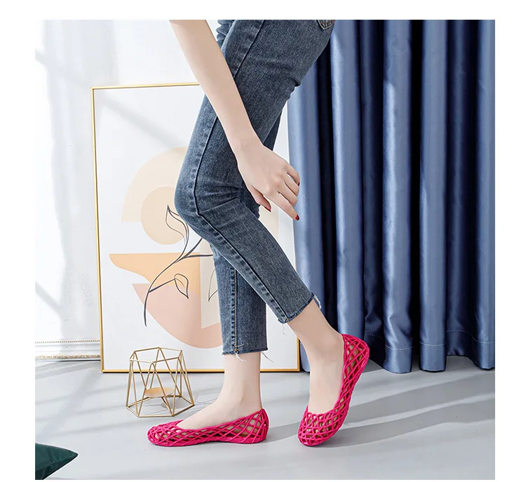 Damen-Netzgewebe-Ballerinas 2026 Sommer Markendesign Hohle Alltagssandalen Bequeme Netz-Strandschuhe – Detail 17