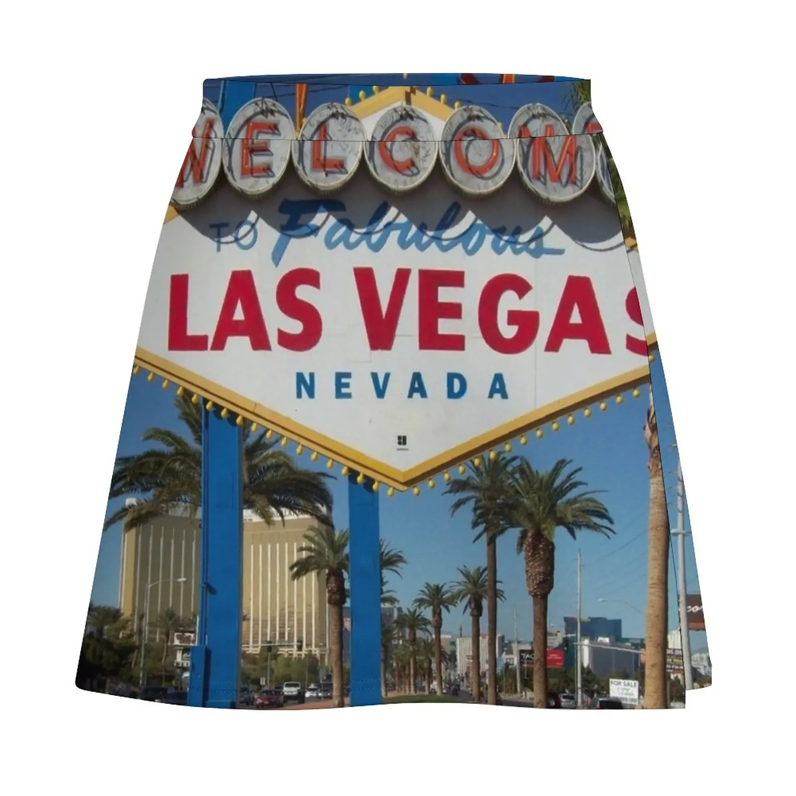 Minifalda de Las Vegas para mujer, faldas elegantes, ropa de estilo coreano, bienvenido a Las Vegas