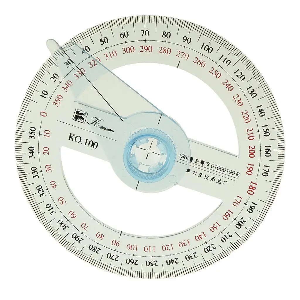 Angle Measurement Tool Swing Arm Protractor Transparent School Supplies for Math Class and Student Projects