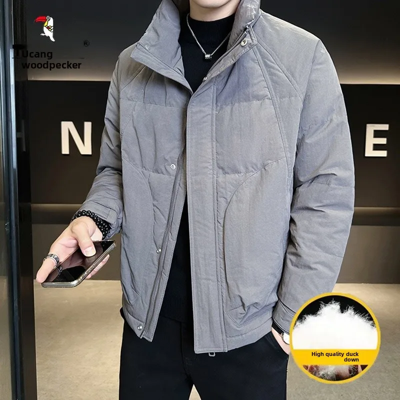 

Зимняя мужская куртка TUCANO с воротником-стойкой, теплая, модная, из полиэфирного волокна, высококачественная, повседневная, городская, для молодежи