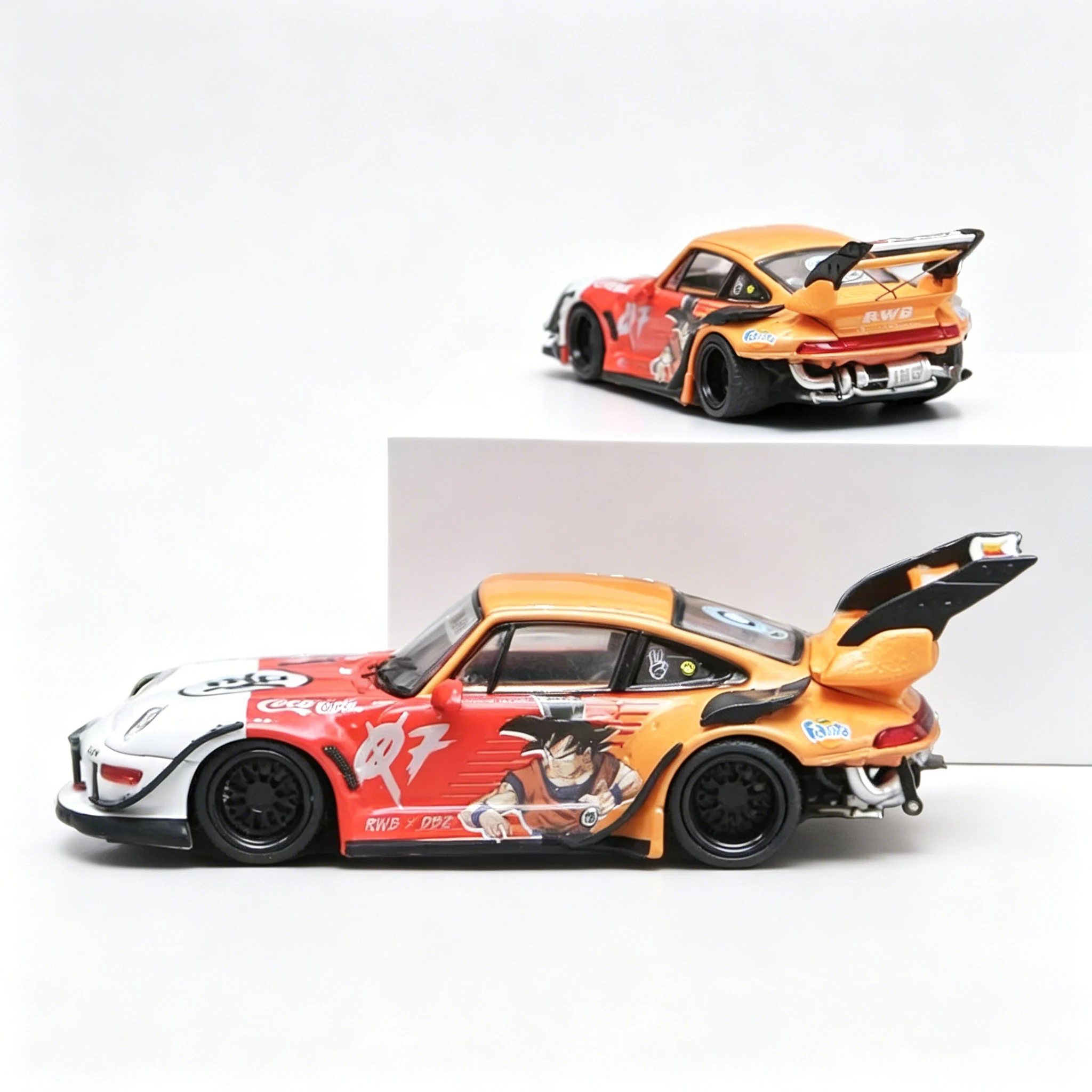 

Street Warrior × Ghost Player 1:64 Porsche 911 RWB 993 "Dragon Ball Z Goku" Diecast Model Car In Stock Ready To Ship