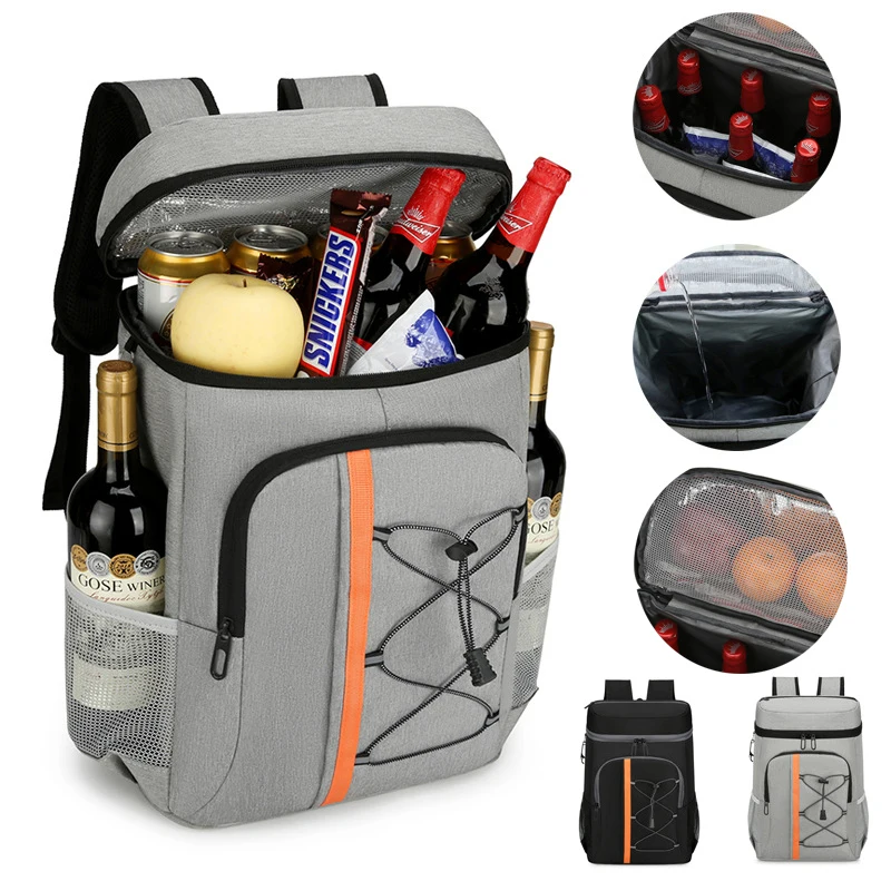 

Insulated Cooler Backpack Thicken Aluminum Foil Thermal Bag Picnic Camping Outdoor sports Cooler Bilayer Rucksacks