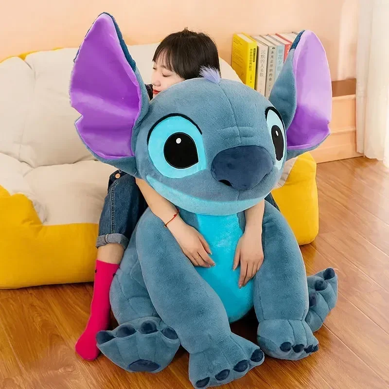 kawaii Disney Giant Size Lilo&stitch Plush Stuffed Doll Cartoon Kawaii Animal Couple Sleeping Pillow Softmaterial Toy For Gift