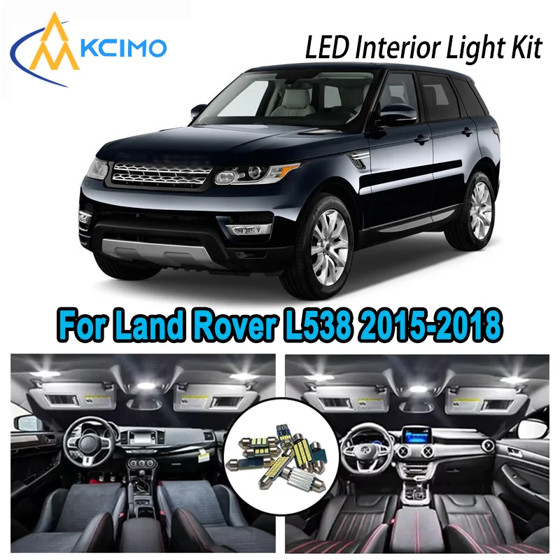 

Яркий светодиодный внутренний комплект для Land Rover Range Rover Evoque L538 2015-2018 купольная карта, лампы багажника, бесплатное автомобильное освещение